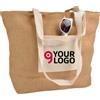 Eco-Shopper Borsa Juta Cotone Naturale con Zip e Tasca LAMAS 48cm Personalizzate o neutre