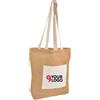 Shopper Juta e Cotone NatureBag con tasca esterna beige 37x35x12 Personalizzate o neutre