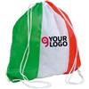 Zainetto tricolore in poliestere 210T 37x40cm con rinforzi - Personalizzate o neutre