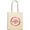 Borsa shopping in cotone con soffietto colore Naturale Personalizzate o neutre