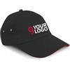 Result Cappellino Plush Sandwich 100% Cotone 5 Pannelli Visiera Precurvata Personalizzate o neutre
