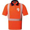 Rossini Trading Polo alta visibilità Lucentex gialla Classe 2 con bande rifrangenti Personalizzate o neutre