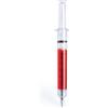Penna a sfera Medic design siringa, liquido colorato Personalizzate o neutre