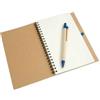 Quaderno anelli Ecogreen con penna cartone 13.7x18cm 70f bianchi Personalizzate o neutre