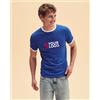 Fruit of the Loom Ringer T-shirt 100% Cotone, Dettagli a Contrasto Personalizzate o neutre