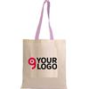 Shopper cotone 135g manici colorati 38x42cm Personalizzate o neutre