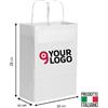 Shopper carta Avana 22x10x29cm maniglia ritorta 90g 5,5kg Personalizzate o neutre