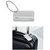 TAGGY Etichetta bagaglio alluminio argento 8x4 cm leggera 12g Personalizzate o neutre