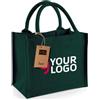 Westford Mill MMI Shopper Juta Naturale 6L con Manici Cotone, 26x22x14 cm Personalizzate o neutre