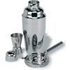 FIZZ Set Cocktail 3 Pezzi Acciaio Inox: Shaker, Filtro, Misurino Personalizzate o neutre
