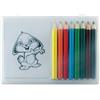 RECREATION Set da Colorare: 8 Matite e 20 Disegni in Box Eco Personalizzate o neutre