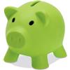 SOFTCO Maialino salvadanaio PVC rosa 9x7 cm con tappo resistente Personalizzate o neutre