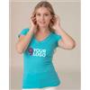 JHK T-shirt Sicilia in cotone scollo a V Personalizzate o neutre
