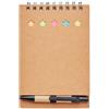 MULTIBOOK Blocco Note Riciclato con Penna e Adesivi, 16x6cm Personalizzate o neutre