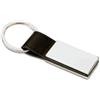 RECTANGLO Portachiavi Metallo e PU 8,5x3,2cm Elegante Nero izzato Personalizzate o neutre