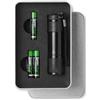 LED PLUS Torcia in Metallo 9 LED con laccetto, argento, 3 batterie Personalizzate o neutre