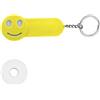 Portachiavi Smile in plastica e metallo con disco per carrello Personalizzate o neutre