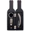 SETTIE Set Vino Bottiglia Nera 3 Accessori PVC 6x23cm 226g Personalizzate o neutre