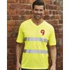 Yoko T-shirt V Fluo Super Light Mesh 130g, Poliestere, Alta Visibilità Personalizzate o neutre