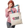 Shopper cotone 130g colorata Manici lunghi Personalizzate o neutre