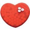 CORAMINT Dispenser Cuore Rosso con Mentine 8g in Plastica 7,5cm Personalizzate o neutre