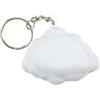 Portachiavi antistress Cloud in poliuretano bianco | Personalizzate o neutre