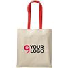 Shopper Cotone 100% 220g Manici Lunghi Colorati Personalizzate o neutre