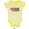 Sol's Body Miles Baby cotone 200g, girocollo, piping a contrasto Personalizzate o neutre