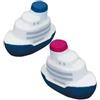 Nave passeggeri antistress in poliuretano blu-bianco | 34g Personalizzate o neutre