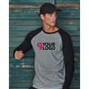 Teejays T-shirt baseball uomo CottonPro maniche raglan 100% cotone Personalizzate o neutre