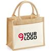 Westford Mill Shopper in juta e cotone Fair Bags con tasca, 26x22x14 cm, naturale Personalizzate o neutre