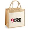 Westford Mill Shopper Juta e Cotone , Tasca Frontale, 14L Personalizzate o neutre