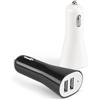 Caricabatteria auto USB doppio Spinex ABS 5V 2.1A compatto Personalizzate o neutre