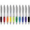 Penna in plastica silver ed impugnatura gommata Personalizzate o neutre