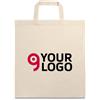 Borsa Victoria in cotone naturale 37x41 cm manici lunghi 100g Personalizzate o neutre