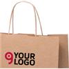 Borsa Cention shopper carta naturale 22x23x9 cm soffietto 7kg Personalizzate o neutre
