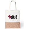Shopper Cotone e Sughero 35x40 cm Manici Lunghi Naturale Personalizzate o neutre