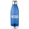 ASPEN Bottiglia Tritan 600ml Antigoccia Base Acciaio Inox Trasparente Personalizzate o neutre