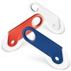 Rotella pizza con apribottiglie 13,2 cm in plastica rossa | Personalizzate o neutre