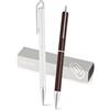 HOOK Penna a sfera bronzo lucido, meccanismo rotazione, blu Personalizzate o neutre