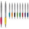 Penna a sfera Swing blu con clip in metallo e impugnatura antiscivolo Personalizzate o neutre
