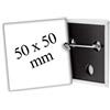 Spilletta quadrata metallica 50x50 mm finitura argento Personalizzate o neutre