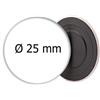 Magnete rotondo metallo Ø25 mm resistente | argento lucido Personalizzate o neutre