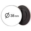 Magnete rotondo metallo 38 mm argento - resistente 30 gr Personalizzate o neutre