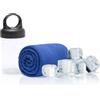 Asciugamano Rikat SoftCool 30x90cm UV50, Nylon-Poliestere, Blu Personalizzate o neutre