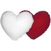 Federa cuore bicolore cotone 40x40 cm rossa e bianca Personalizzate o neutre
