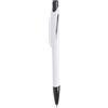 Penna a sfera Hurban bianca e blu con clip curva, plastica 14cm Personalizzate o neutre