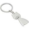 Portachiavi Cat Zinkey, lega zinco-acciaio, 8,5cm colore argento Personalizzate o neutre