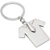 Portachiavi Tie Shirt in lega di zinco e acciaio 8,5x4 cm - Silver Personalizzate o neutre