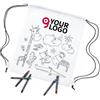Zaino Wizzy da colorare bianco con 5 pastelli inclusi 25x30 cm Personalizzate o neutre